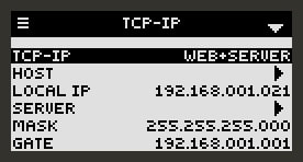 TReX TCP Config Menu